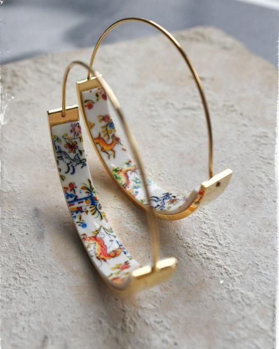 Stainless Steel Made to order Bangle COIMBRA Portugal 17th Century Pottery Bracelet Ceramic DeeR Ceramicas