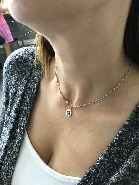 Tiny Wolf Track Necklace In Sterling Silver Paw Pendant Charm Pendants - Sterling Silver Wolf Paw Pendant Tiny Wolf Track Necklace In Sterling Silver Paw Pendant Charm Pendants - Sterling Silver Wolf Paw Pendant