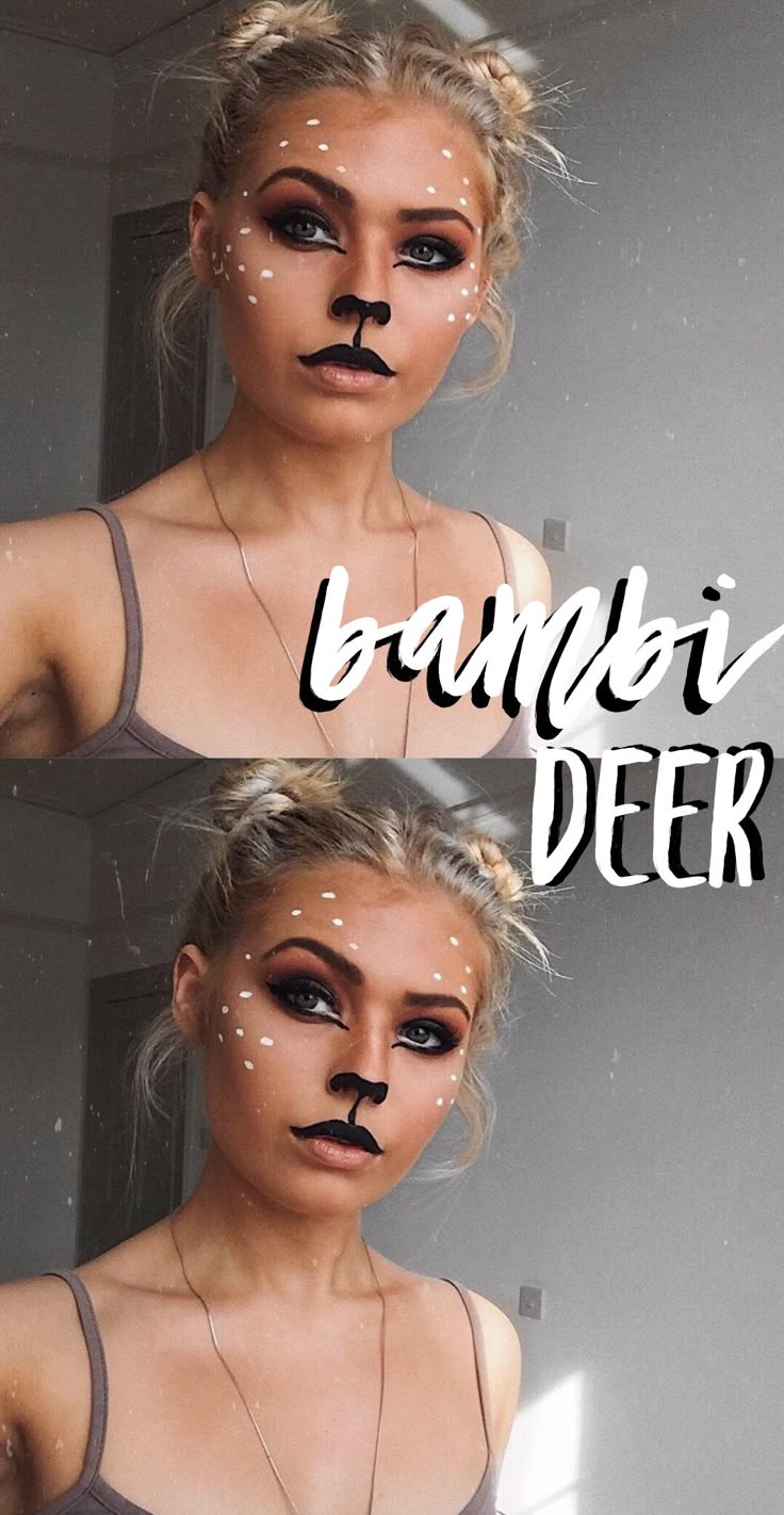 bambi deer makeup tutorial for halloween