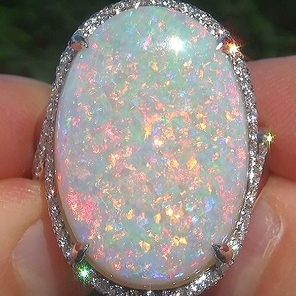 Beautiful Natural Australian Green Fire Opal Stone Ring 925 Solid Sterling Silver Ring Handmade Opal Stone Size 15x7 mm Birthstone for Rings