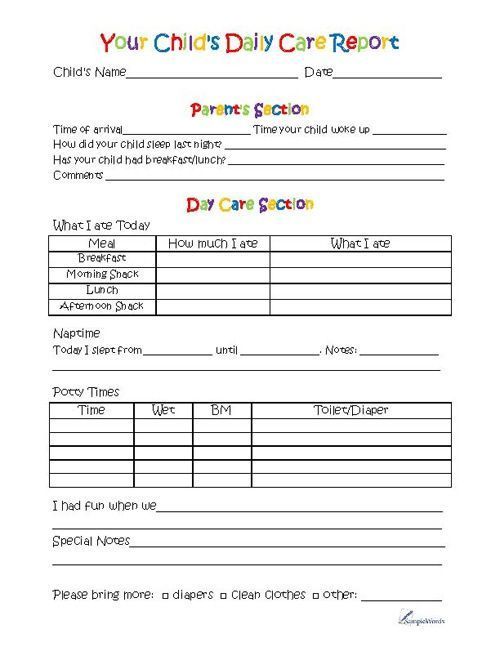 daycare sheets setup homedaycarebusiness family day care info daycare tax form for parents