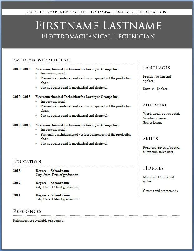 where to find resume templates on word 2010