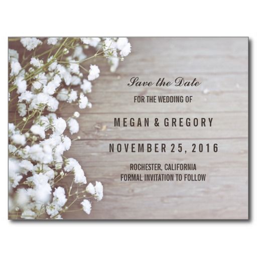 rustic save the dates postcards