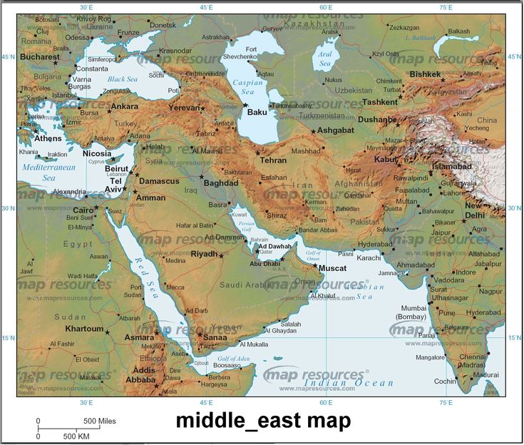 The Middle East | Middle east map, Map, Geography