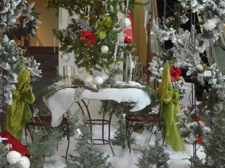 146 Best Outdoor Christmas Decorations Images On Pinterest Diy Decoration Ideas Simple And Lovely Christmas Lights Outdoor Decorations With Iron Table Chic