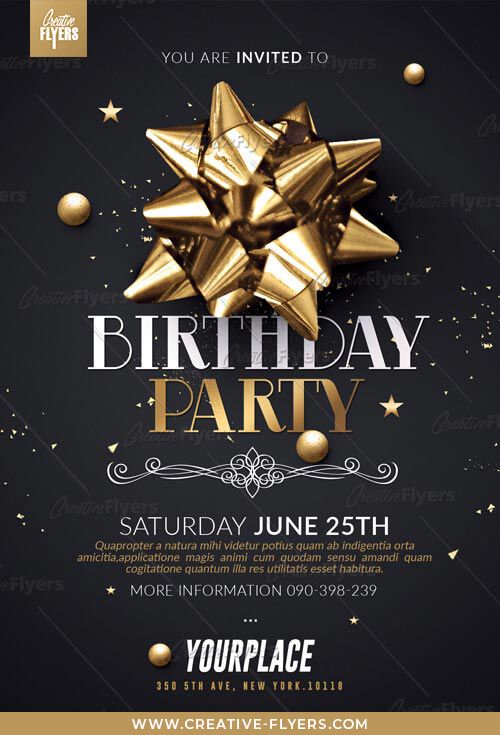 birthday party flyer psd templates flyer pinterest flyer