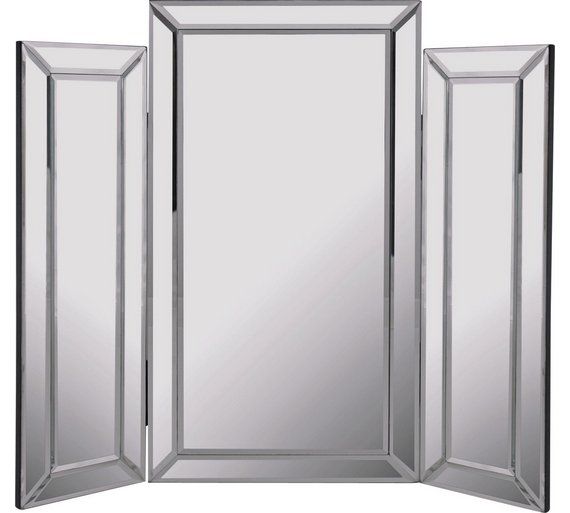 Argos Home Bevelled Triple Dressing Table Mirror Mirrors Bevelled Triple Dressing Table Mirror, Argos Home Bevelled Triple Dressing Table Mirror