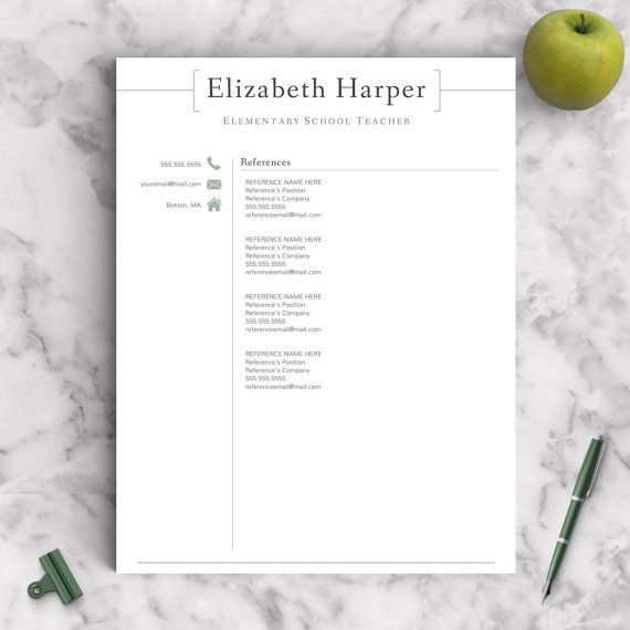 Teacher Resume Template for Word \ Pages 1 2 door - teacher resume template microsoft word Teacher Resume Template for Word \ Pages 1 2 door - teacher resume template microsoft word