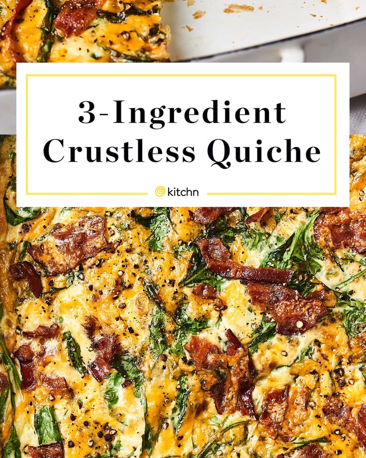 How To Make the Absolute Easiest Crustless Quiche | Recipe | Crustless ...