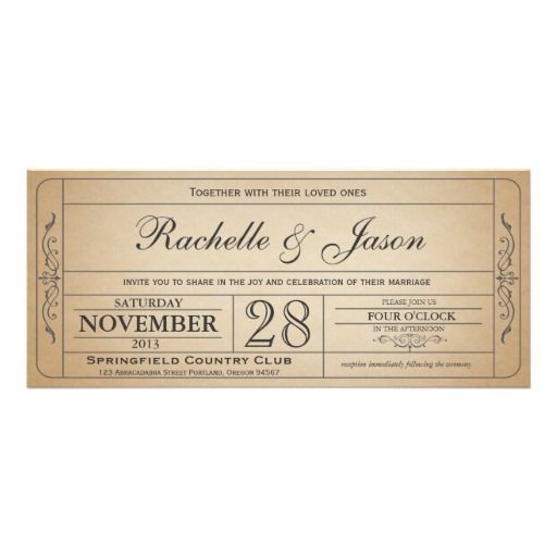 59 best Wedding invite ideas images on Pinterest Invitation - invitation ticket 59 best Wedding invite ideas images on Pinterest Invitation - invitation ticket