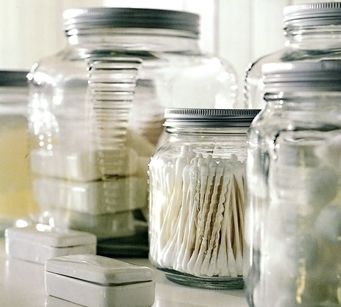 great idea collect pretty jars and use them for your household supplies spa bathrooms vintage - Bathroom Accessories Vintage Look great idea collect pretty jars and use them for your household supplies spa bathrooms vintage - Bathroom Accessories Vintage Look