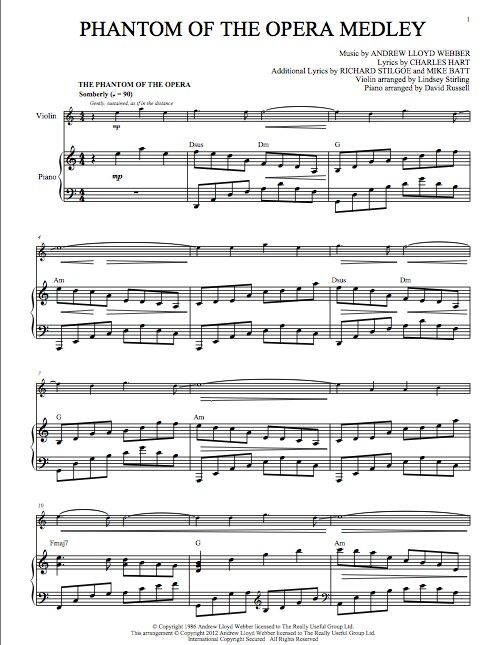 16 best violin images on pinterest violin piano and pianos phantom of the opera violin sheet music