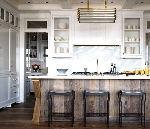 Love This Kitchen Island But I Would Do Warmer Colors Like A Love This Kitchen Island But I Would Do Warmer Colors Like A Soft Yellow Or Peach With More Cherry Colored Woodwork Dining In 2018