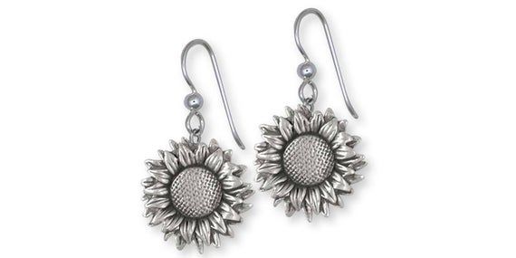 Esquivel and Fees Sunflower Jewelry Sterling Silver Sunflower Charm Handmade Flower Jewelry SF6-C
