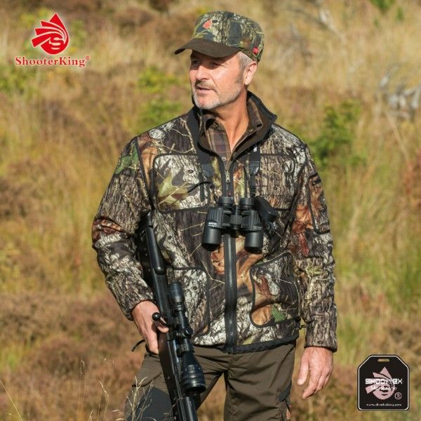 SHOOTERKING Softshell Jacke für Herren mit Mossy Oak SHOOTERKING Softshelljacke Herren Mossy CamouflageBraun