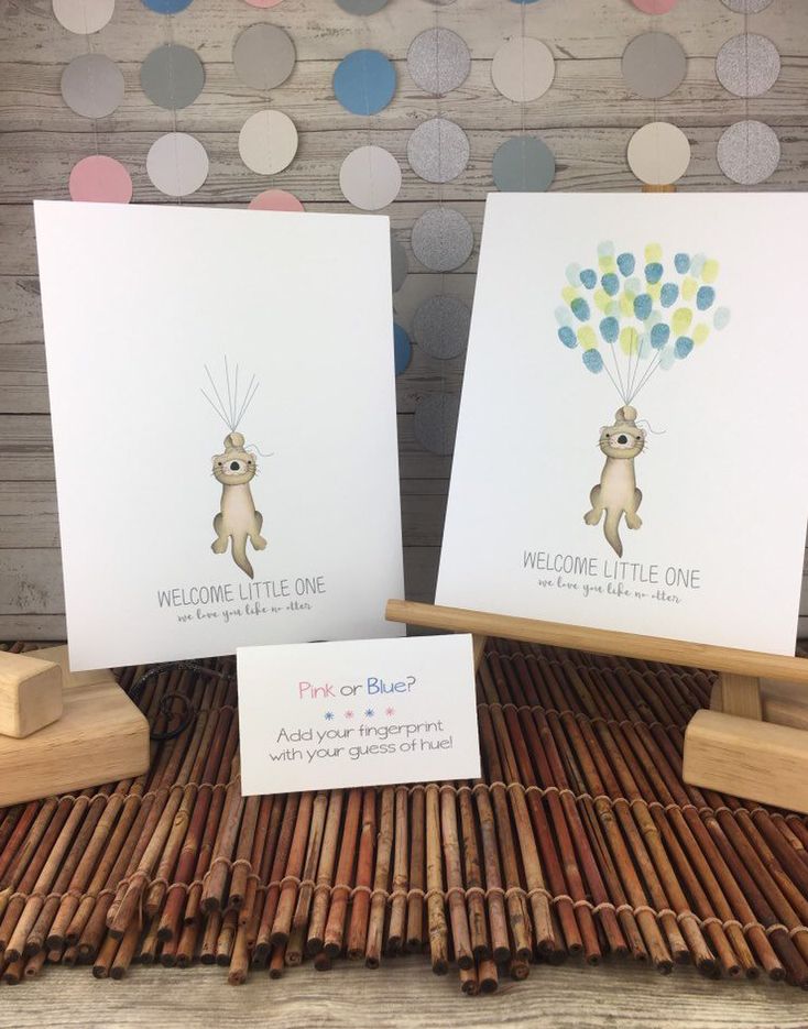 otter nursery like no otter otter thumbprint tree otterly amazing otter illustration fingerprint balloon guestbook Otter baby shower