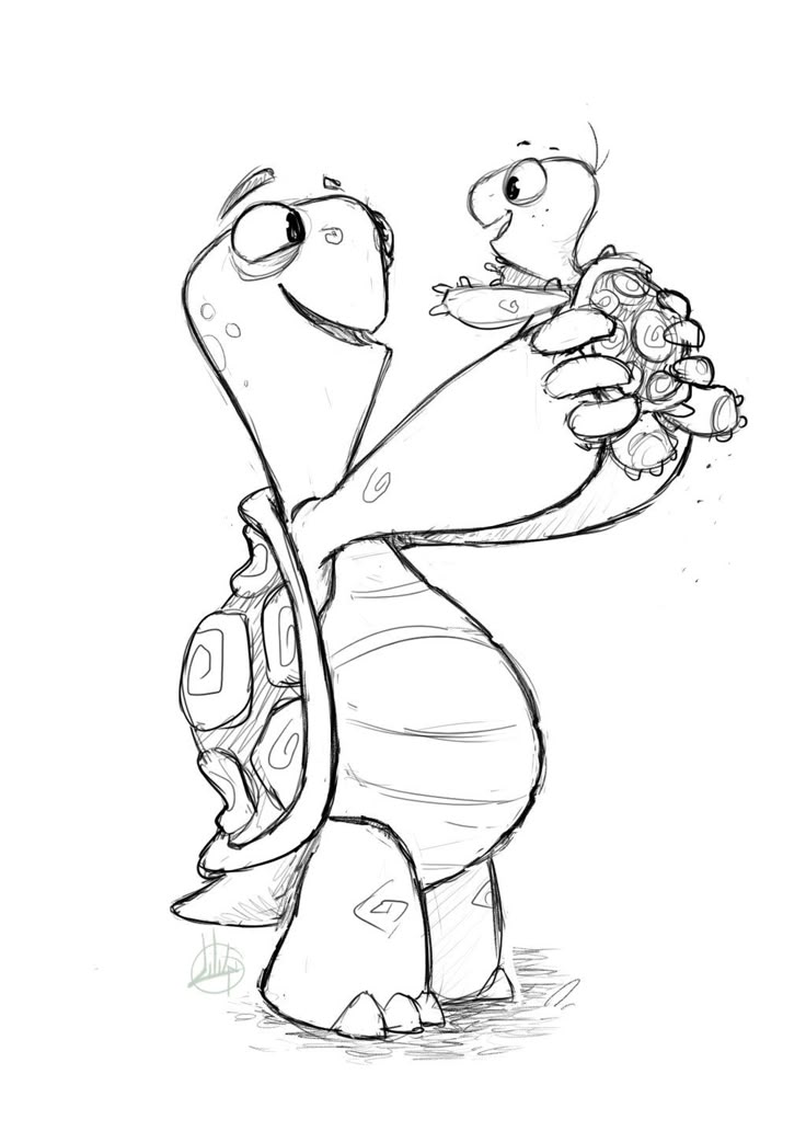 Line Art Character : Hi there little shell by luigil on deviantart digi