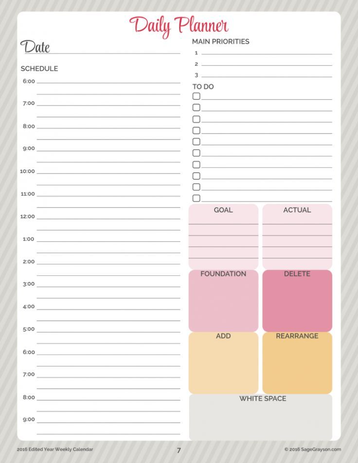free printable worksheet daily