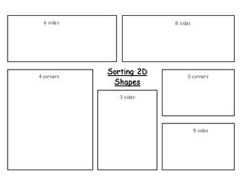 2D Shape Sort Placemat Shape sort Pattern blocks Shapes