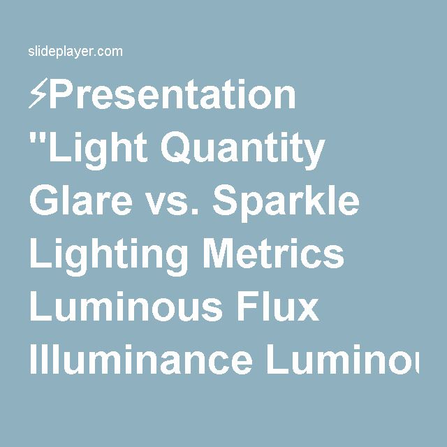 luminous intensity luminous intensity