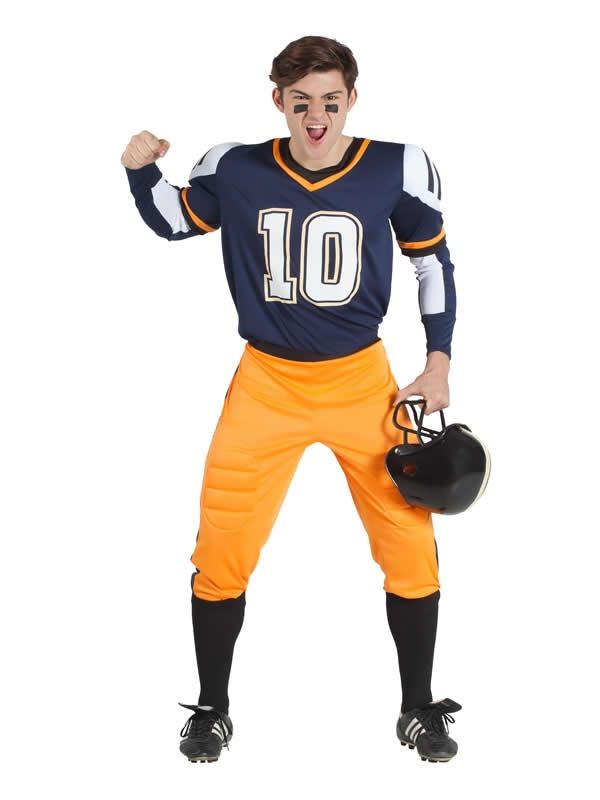 Disfraz De Jugador De Rugby Azul Hombre Jugadores De Rugby Disfraz Futbol Americano Futbol Americano Nfl