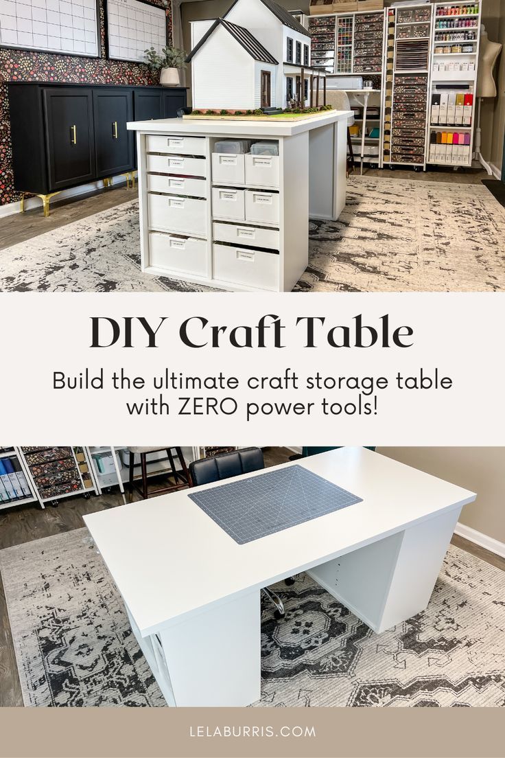 Easy DIY Craft Table With Create Room Cubby Discount Code Organized easy-diy-craft-table-with-create-room-cubby-discount-code-organized