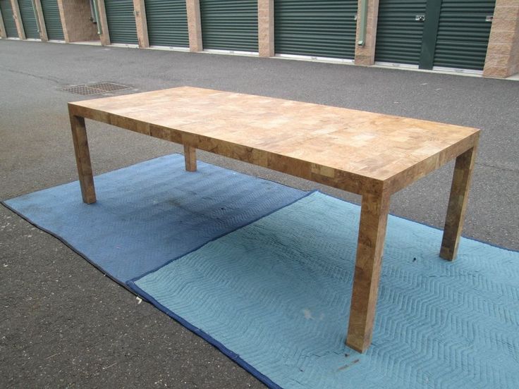 381 Best Dining Tables Images On Pinterest Chairs Marcel Breuer Mid Century Modern Burl Wood Patchwork Parsons Dining Table Milo Baughman Style