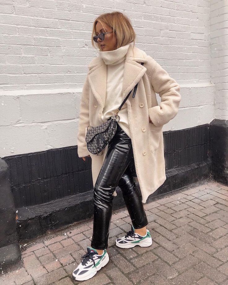 Amy Shaw on Instagram: “Fila venom & a cosy white roll neck 💫☁️ Happy X...
