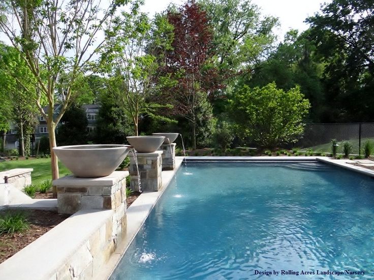 pebble sheen blue granite chevy chase md water bowl water features country poolrectangle - Rectangle Pool With Water Feature pebble sheen blue granite chevy chase md water bowl water features country poolrectangle - Rectangle Pool With Water Feature