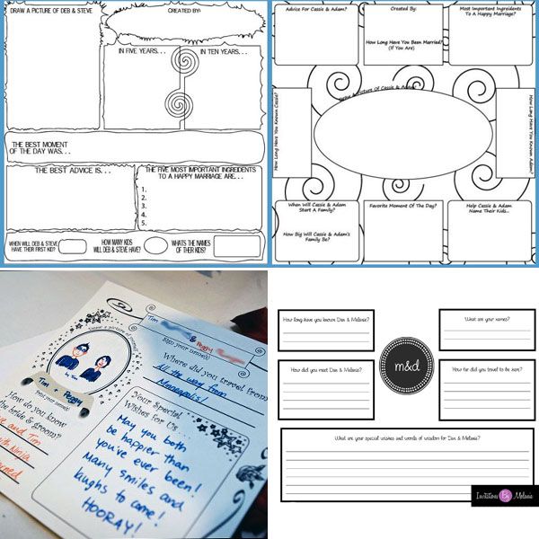 34 best DYI Printable Wedding Guest Book Alternative Templates
