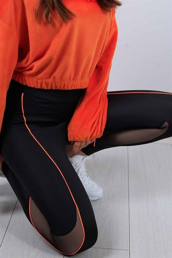 Turuncu Cizgili Sporcu Tayt Pt100022 Kapida Odemeli Ucuz Bayan Giyim Online Alisveris Sitesi Modivera Taytlar Moda Moda Stilleri