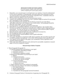 essay paper outline