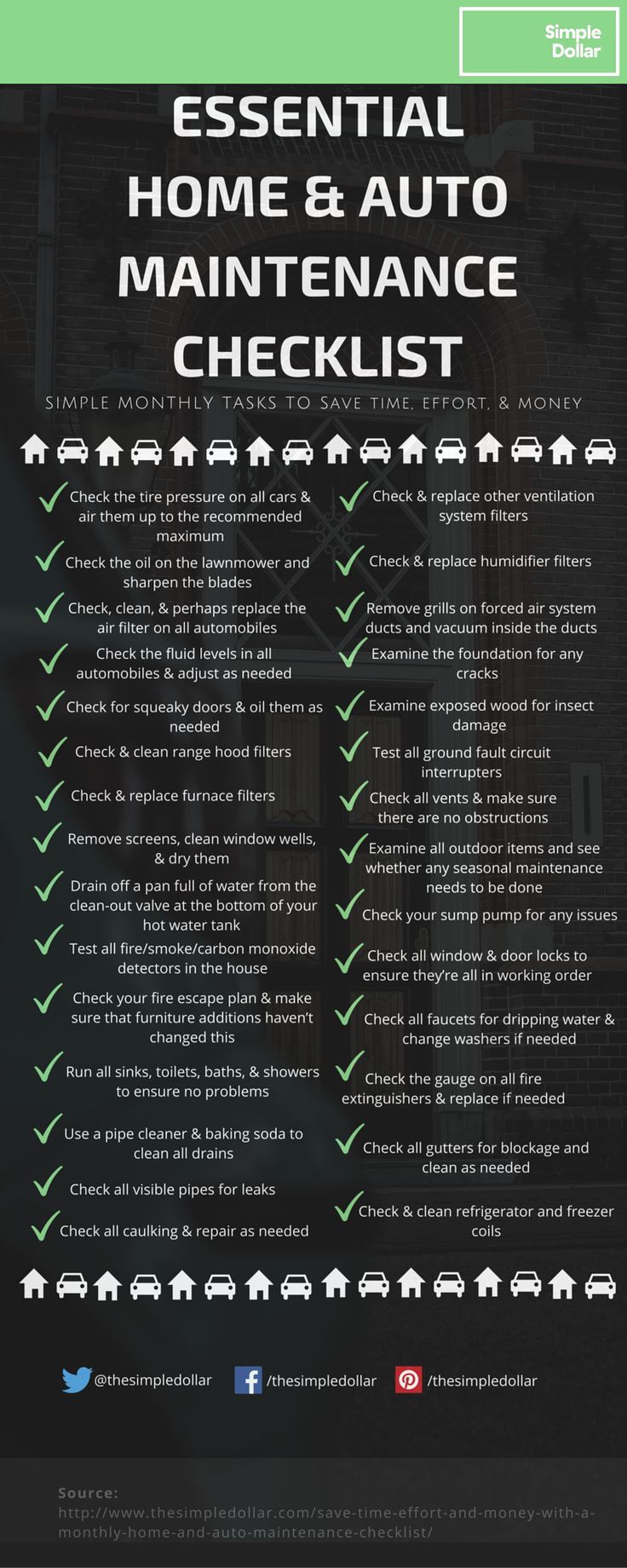 household maintenance schedule