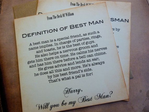 20 Best Man Card Images On Pinterest Bridal Will You Be My Best Man Invitation Vintage Inspired Clic Styling Personalized