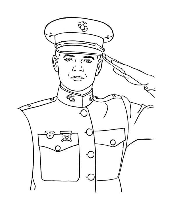 Salute For Armed Forces In Armed Forces Day Coloring Page Coloring
