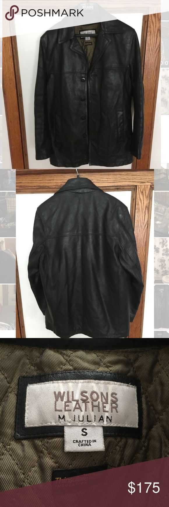 Wilsons Leather Jacket Rust Brown Bronze Color Size Medium