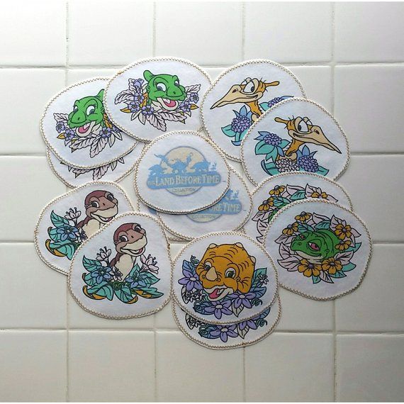 4/" Land before time dinosaur littlefoot fabric applique iron on character