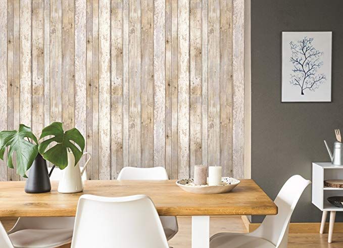 Reclaimed Wood Distressed Wood Panel Wood Grain Self-Adhesive Peel-Stick Wallpaper 78inch VBS308-2