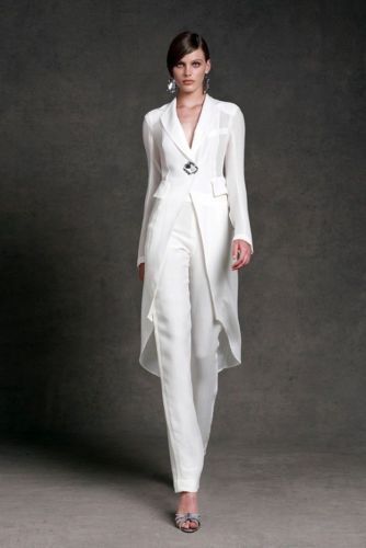 plus size mother of the bride pant suits with long jacket dress for
