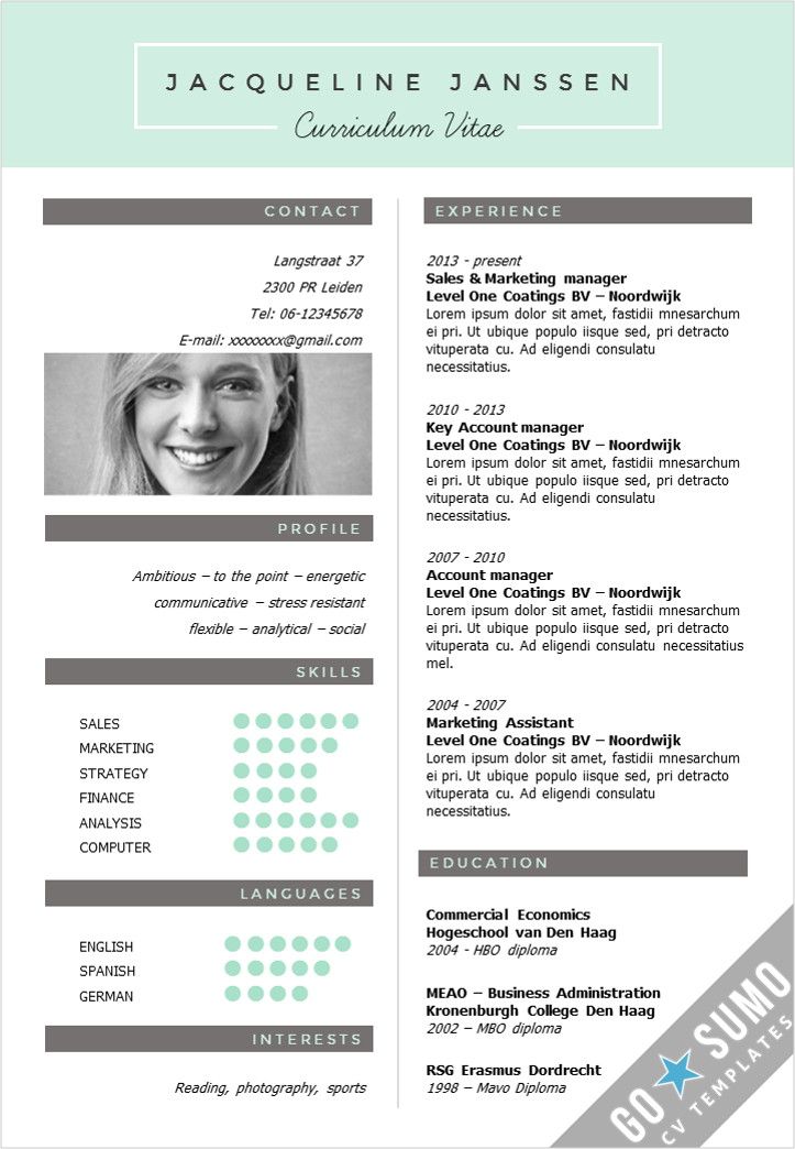new resume formats