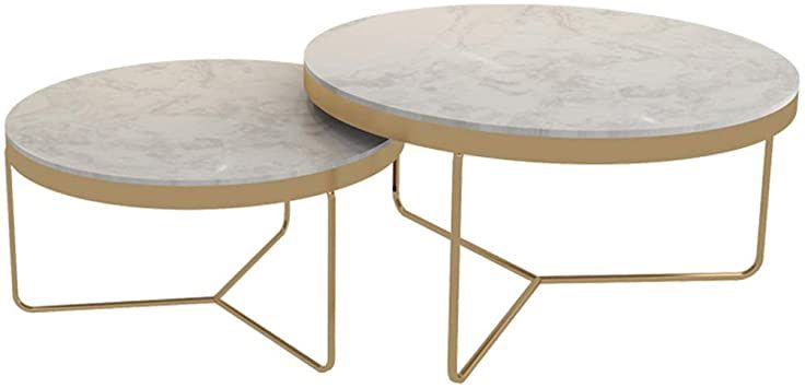Home D Eacute Cor Furniture Marble Coffee Table Sets 2 Piece Leisure Accent Table Round Nesting Tables F Marble Coffee Table Creative Coffee Table Coffee Table