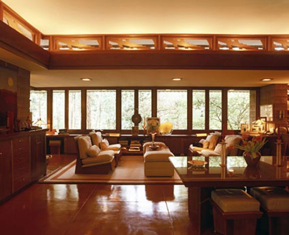 Frank Lloyd Wright Interiors interior of the frank lloyd wright-designed brandes residence in Frank Lloyd Wright Interiors interior of the frank lloyd wright-designed brandes residence in