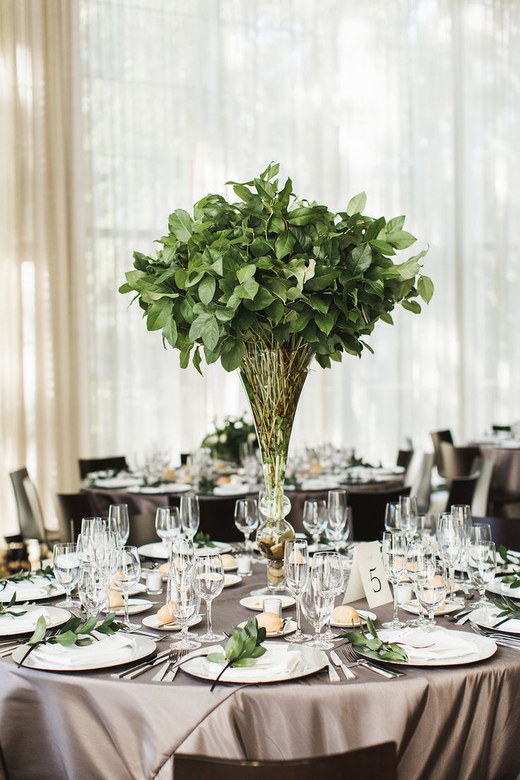 Greenery Centerpieces Round Table : Best greenery centerpiece ideas on pinterest simple