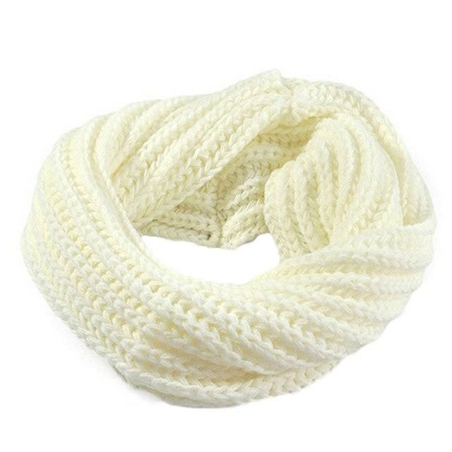 Winter Warm Knit Scarf Knitted Scarves Loop Scarfs Neck Wrap,Red