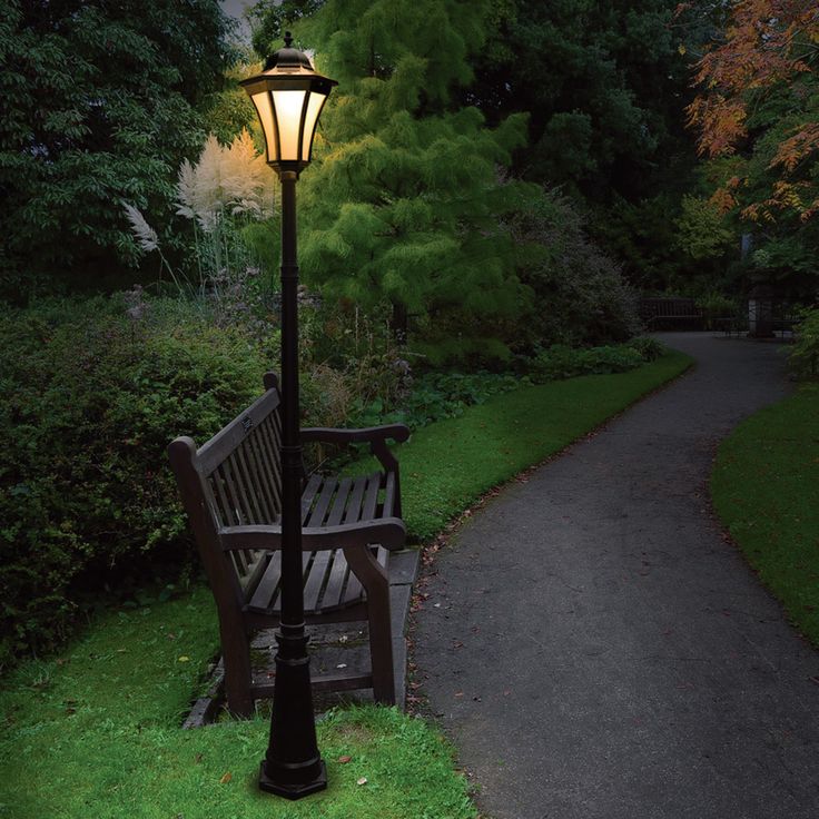 Naturepower Es Solar Post Lamp 7ft H 10 Leds 40 Lumen Output Lighting Rustic Outdoor Patio Lights Solar Lamp Post, Solar Lamp Post Light Menards
