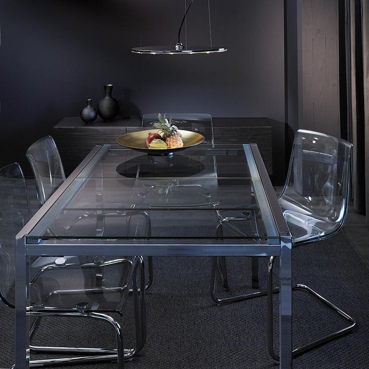 Clear glass dining sale set