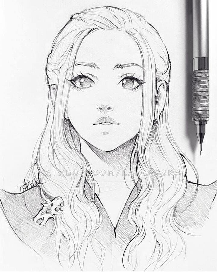 Newest For Beautiful Anime Girl Face Sketch