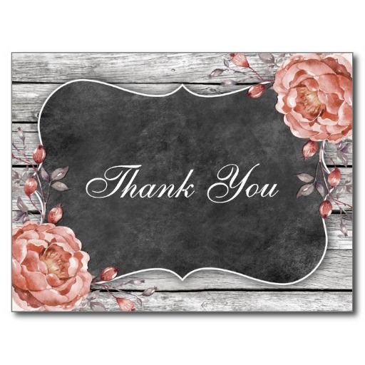 Rustic Vintage Wedding Or Bridal Shower Thank You Postcard Rustic Vintage Wedding Or Bridal Shower Thank You Postcard