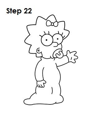 How to Draw Maggie Simpson 22 | Simpsons drawings, Easy ...