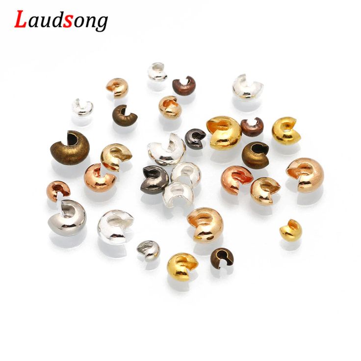 100pcs Round Covers Crimp End Beads Stopper Spacer Beads for DIY Jewelry Making 100pcs Round Covers Crimp End Beads Stopper Spacer Beads for DIY Jewelry Making